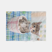 Couverture Polaire Chaton de Munchkin avec le joli ruban (Devant (Horizontal))