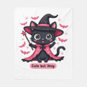 Couverture Polaire Chaton gothique en rose - doux, mais ensorcelé Ove (Devant)