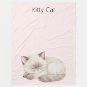 Couverture Polaire Chaton Gris Blanc (Devant)
