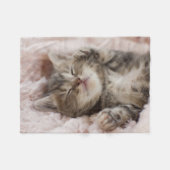 Couverture Polaire Chaton somnolent (Devant (Horizontal))