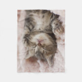 Couverture Polaire Chaton somnolent (Devant)