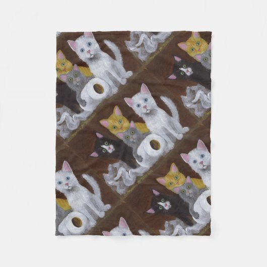 Couverture Polaire Chatons Joueurs (Devant)