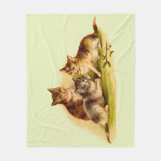 Couverture Polaire chatons victoriens (Devant)