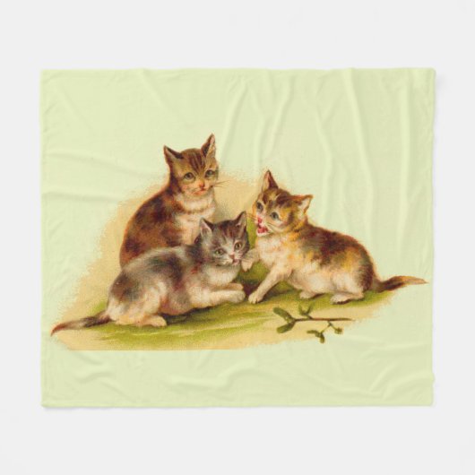 Couverture Polaire chatons victoriens (Devant (Horizontal))