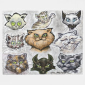 Couverture Polaire Chats (Devant (Horizontal))