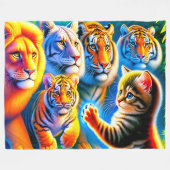 Couverture Polaire Chats (Devant (Horizontal))