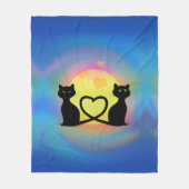 Couverture Polaire Chats amoureux (Devant)