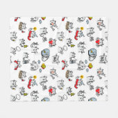 Couverture Polaire Chats amusants, lait et magie. (Devant (Horizontal))