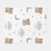Couverture Polaire Chats anges Kawaii et nuages (1) (Devant (Horizontal))