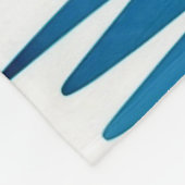 Couverture Polaire Chats blancs Abstraits pêchant dans un monogramme  (Coin)