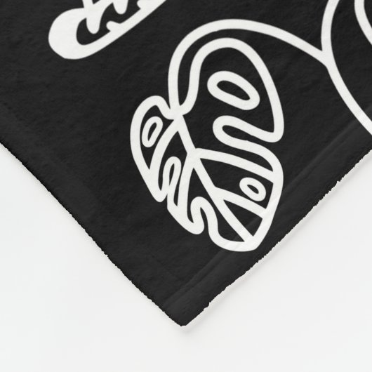 Couverture Polaire Chats blancs en noir (Coin)