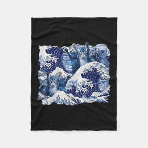 Couverture Polaire Chats Bleus Vague Pour Kamala Harris Vague Bleue D