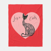 Couverture Polaire Chats d'amour (Devant)
