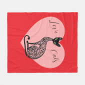 Couverture Polaire Chats d'amour (Devant (Horizontal))