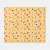 Couverture Polaire Chats d'automne confortables (Devant (Horizontal))