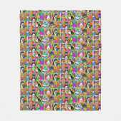 Couverture Polaire Chats de dessin de style d'art populaire Whimsical (Devant)