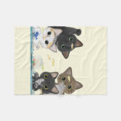 Couverture Polaire Chats de Medaka (Devant (Horizontal))