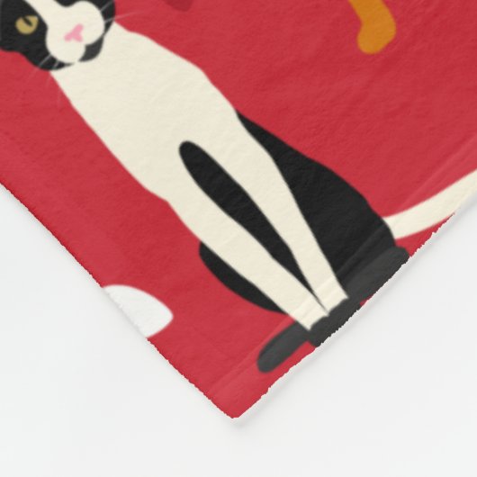 Couverture Polaire Chats de Noël (Coin)