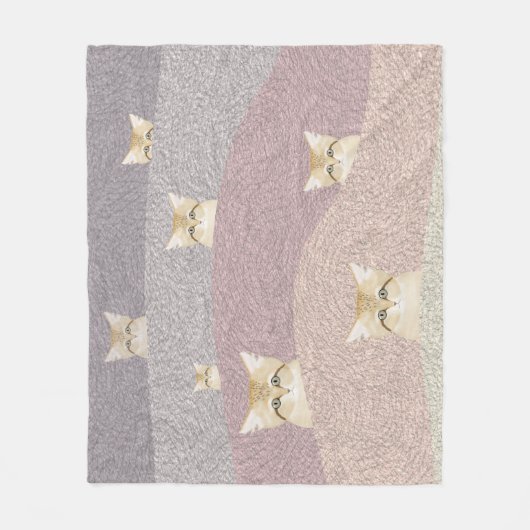 Couverture Polaire Chats de sable Fleece Jeter Blanket (Devant)