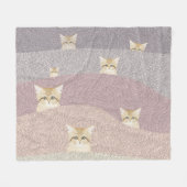 Couverture Polaire Chats de sable Fleece Jeter Blanket (Devant (Horizontal))