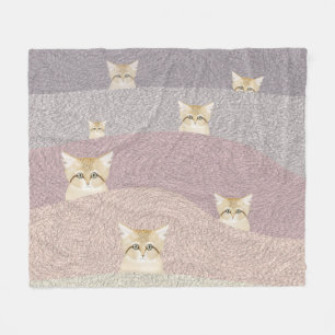 Couverture Polaire Chats de sable Fleece Jeter Blanket
