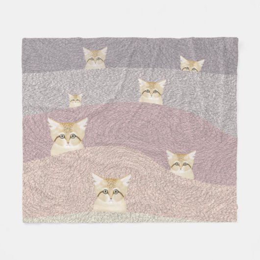 Couverture Polaire Chats de sable Fleece Jeter Blanket (Devant (Horizontal))