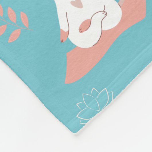 Couverture Polaire Chats de Yoga Lotus (Coin)