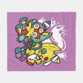 Couverture Polaire Chats déplaisants Halloween Art : Paw-sitly Fright (Devant (Horizontal))