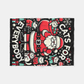 Couverture Polaire Chats Drôle Pour Tout Le Monde Mauvais Noël Drôle (Devant (Horizontal))