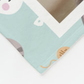 Couverture Polaire Chats en Casquette Blue Photo Collage moderne Whim (Coin)