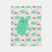 Couverture Polaire Chats en pluie (Devant)