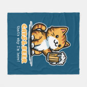 Couverture Polaire Chats et bière 2 (Devant (Horizontal))