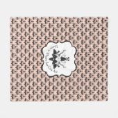Couverture Polaire Chats et casserole Damask Look Motif (Devant (Horizontal))