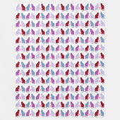 Couverture Polaire Chats et coeurs (Devant)