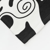 Couverture Polaire Chats et silhouettes de fils joueuses (Coin)