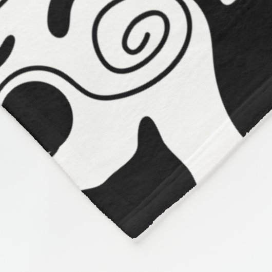 Couverture Polaire Chats et silhouettes de fils joueuses (Coin)