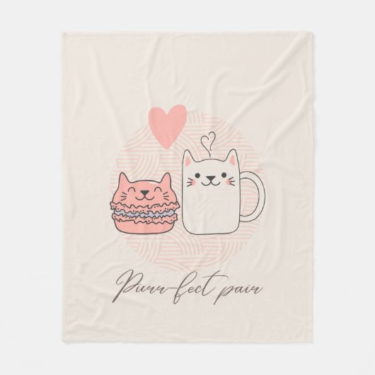Couverture Polaire Chats gourmets (Devant)