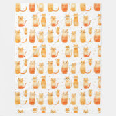 Couverture Polaire Chats Kitty Orange (Devant)