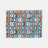 Couverture Polaire Chats mignons portant le motif en verre (Devant (Horizontal))