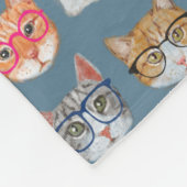 Couverture Polaire Chats mignons portant le motif en verre (Coin)