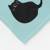 Couverture Polaire Chats noirs amusants (Coin)