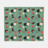 Couverture Polaire Chats noirs de Noël (Devant (Horizontal))