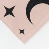 Couverture Polaire Chats noirs mignons et Halloween céleste (Coin)