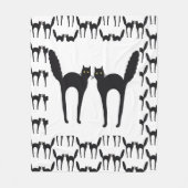 Couverture Polaire Chats noirs Spooked (Devant)