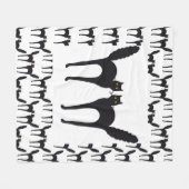 Couverture Polaire Chats noirs Spooked (Devant (Horizontal))