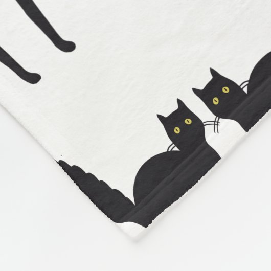 Couverture Polaire Chats noirs Spooked (Coin)