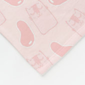 Couverture Polaire Chats roses et Motif de jellybeans (Coin)