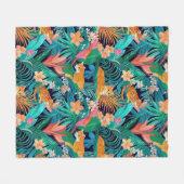 Couverture Polaire Chats roux dans la Jungle (Devant (Horizontal))