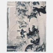 Couverture Polaire Chats Snowball Combat, Louis Wain (Devant)