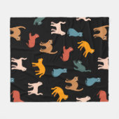 Couverture Polaire Chats sur le noir (Devant (Horizontal))